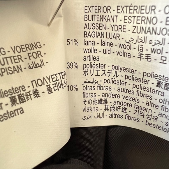 ZARA Oversized Wool Blend Single Breasted Coat in Navy Blue- NWT! - XS/S - Picture 5 of 10